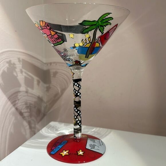 Martini Glass Los Angeles Hollywood Rodeo Drive Beverly Hills Bar Cocktail - Picture 1 of 7